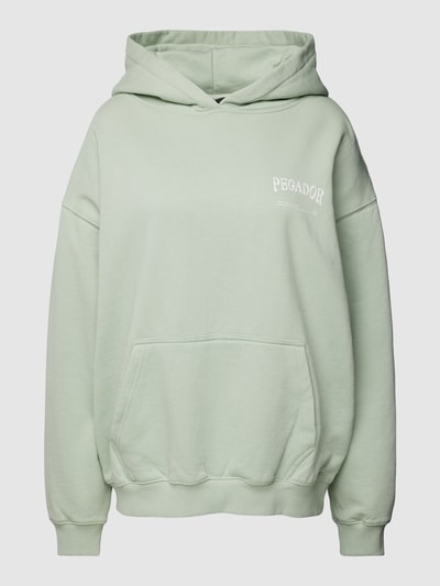 Pegador Oversized hoodie met labelprint, model 'Lola' Mintgroen - 2