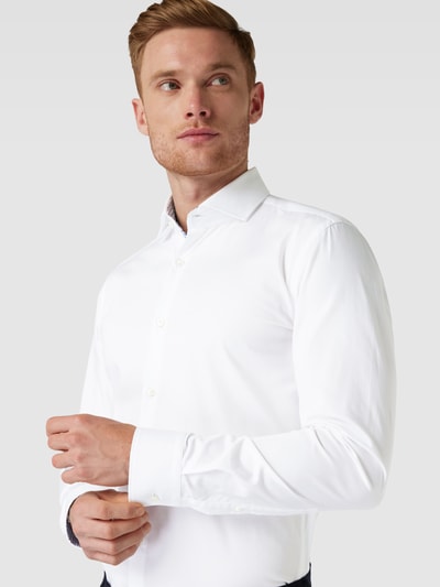 HUGO Slim Fit Business-Hemd mit Haifischkragen Modell 'Kery' Weiss 3