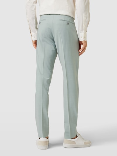 Cinque Slim fit pantalon met persplooien, model 'Monopoli' Lichtgroen - 5