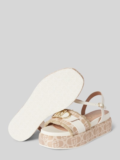 Liu Jo Sandalen met labeldetail, model 'SOMMER' Beige - 4