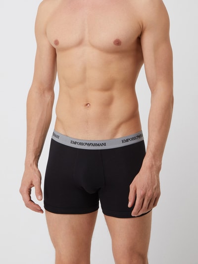 Emporio Armani Boxershort van katoenmix met elastische logoband Zwart - 2