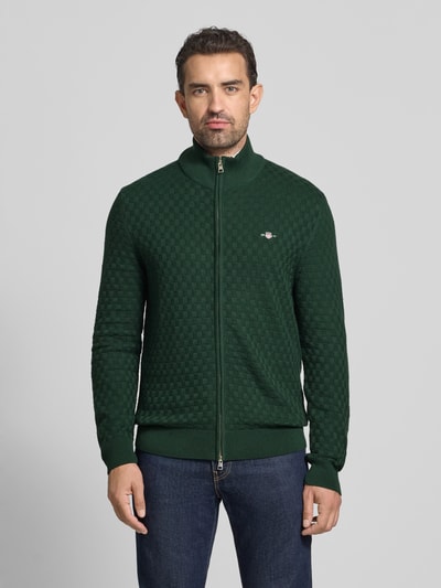 Gant Strickjacke mit Strukturmuster Dunkelgruen 4