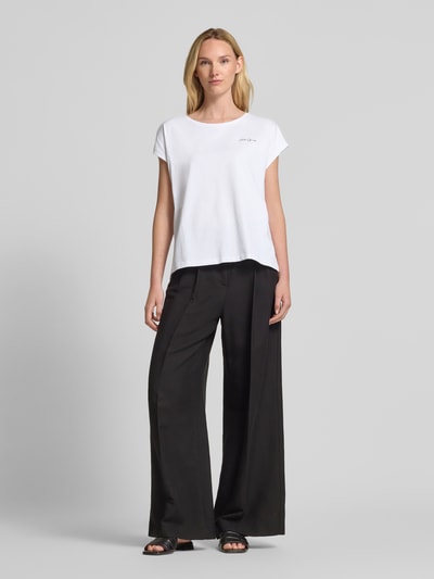 Smith and Soul T-shirt met stitching en ronde hals Wit - 1