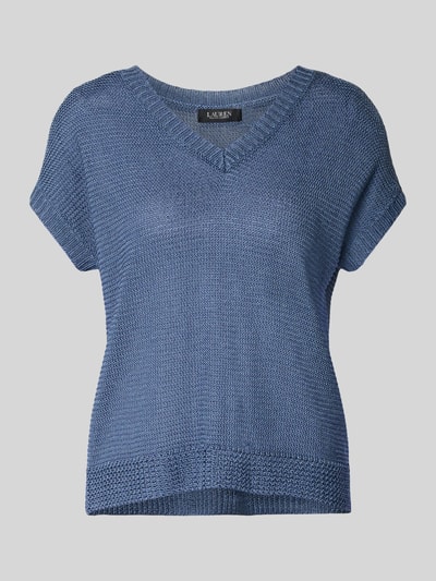 Lauren Ralph Lauren Relaxed Fit Pullover aus Leinen-Viskose-Mix Modell 'Emari' Hellblau 2