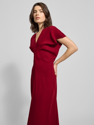 Anine Bing Midikleid mit V-Ausschnitt Bordeaux 3