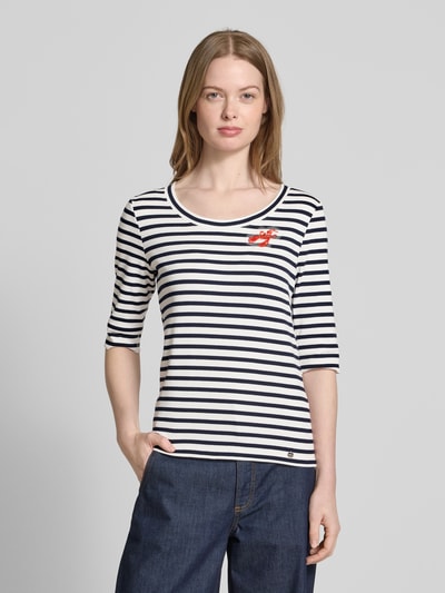 Marc Cain T-Shirt mit Rundhalsausschnitt Marine 4