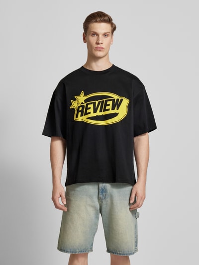 REVIEW T-shirt z okrągłym dekoltem Czarny 4