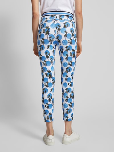 Marc Cain Skinny fit stoffen broek met vaste persplooien Blauw - 5