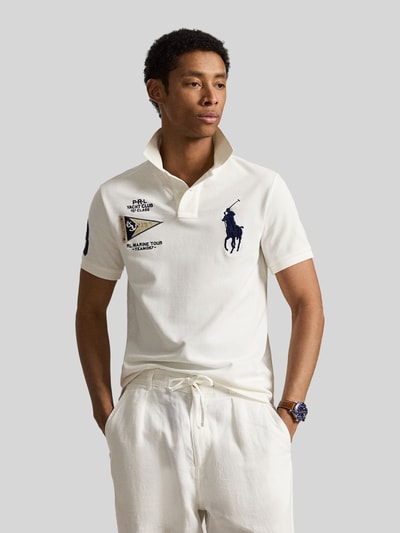 Polo Ralph Lauren Koszulka polo o kroju regular fit z czystej bawełny z haftami Biały 4