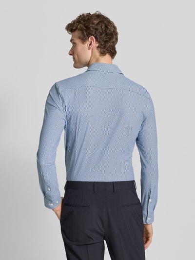 Jake*s Super slim fit zakelijk overhemd met kentkraag Bleu - 5