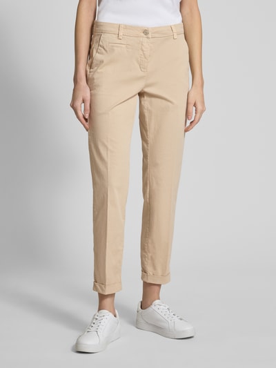 Cambio Slim fit broek met verkort model, model 'STELLA' Beige - 4