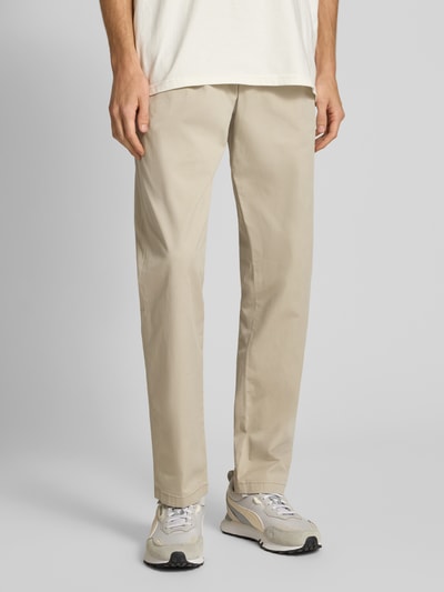 Replay Tapered fit chino met bandplooien, model 'ADHANN' Beige - 4