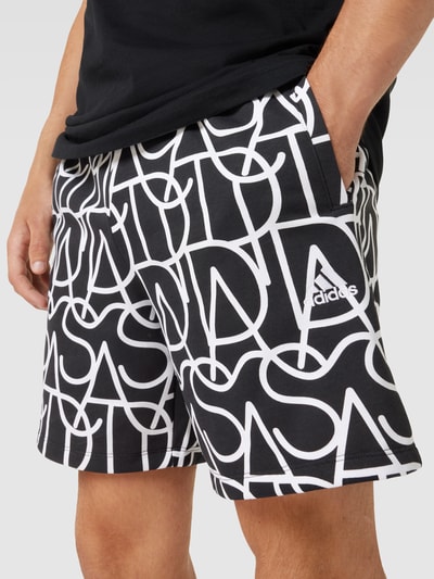 ADIDAS SPORTSWEAR Sweatshorts mit Allover-Print Black 3