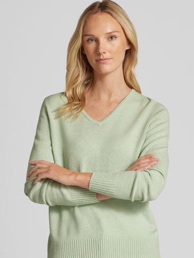 Christian Berg Woman Strickpullover mit gerippten Abschlüssen Lind Melange 3