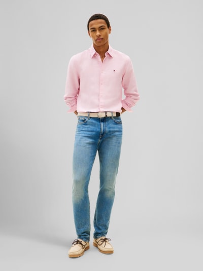 Tommy Hilfiger Regular Fit Freizeithemd aus reinem Leinen Rosa 1