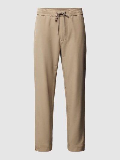 BOSS Green Stoffhose mit elastischem Bund Modell 'Flex' Khaki 2