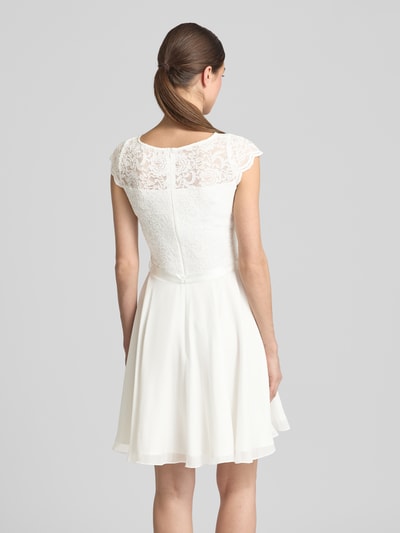 SWING Cocktailjurk met kant en strikceintuur Offwhite - 5