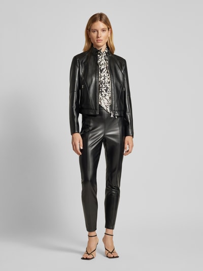 Patrizia Pepe Skinny fit broek in leerlook Zwart - 1