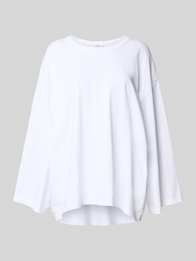 American Vintage Oversized Longsleeeve mit Rundhalsausschnitt Modell 'FIZVALLEY' Weiss 2