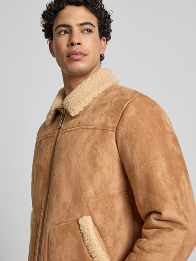 REVIEW Jacke mit Reißverschluss Mittelbraun 3