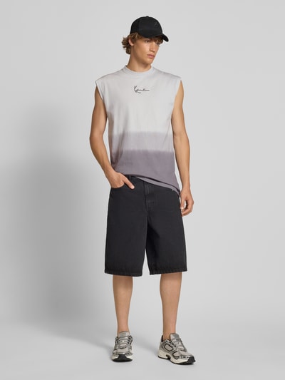 KARL KANI Tanktop met labelstitching Antraciet - 1