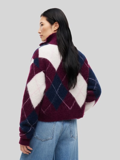 Tommy Jeans Regular Fit Pullover aus Alpaka-Woll-Mix Bordeaux 5