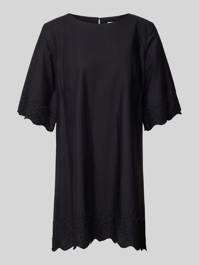 Esprit Minikleid in unifarbenem Design mit Rundhalsausschnitt Black 2