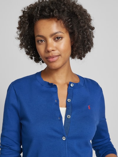 Polo Ralph Lauren Cardigan met logostitching Oceaanblauw - 3