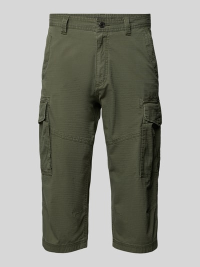 s.Oliver BLACK LABEL Relaxed fit bermuda van katoenmix, model 'FILE' Olijfgroen - 2