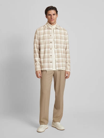 Marc O'Polo Regular Fit Flanell Freizeithemd Offwhite 1