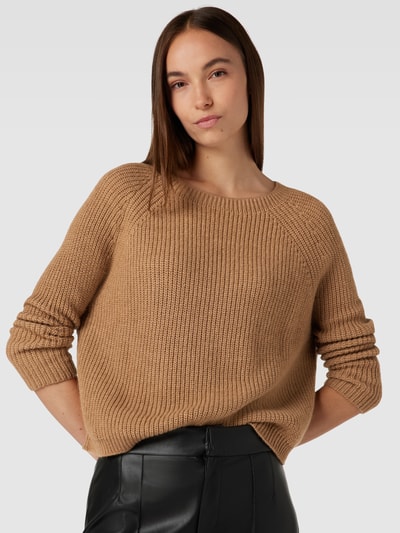 Weekend Max Mara Strickpullover mit Rundhalsausschnitt Modell 'XENO' Camel 3