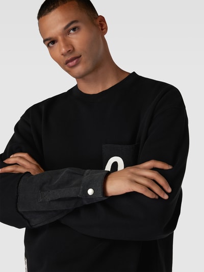 Evisu Oversized Sweatshirt aus Baumwolle Black 3