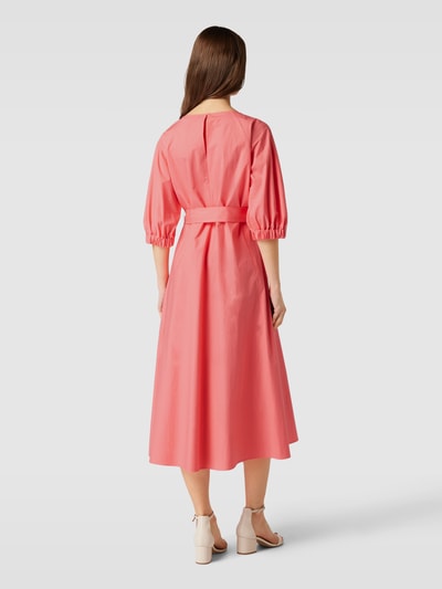 Luisa Cerano Midikleid mit Bindegürtel Lachs 5