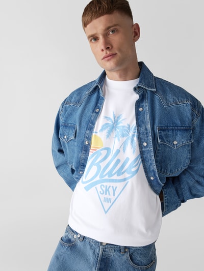 Blue Sky Inn T-Shirt mit Label-Print Weiss 6