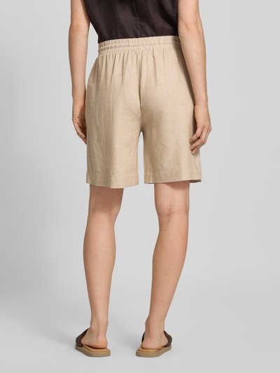 FREE/QUENT Relaxed Fit Leinenbermudas mit Tunnelzug Modell 'Lava' Beige 5