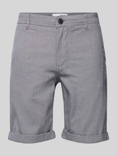 SELECTED HOMME Slim Fit Shorts mit Strukturmuster Modell 'LUTON' Blau Melange 2