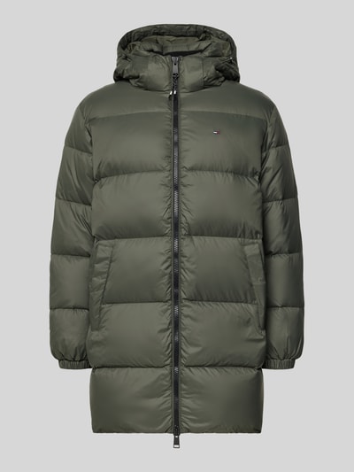 Tommy Jeans Płaszcz puchowy o kroju regular fit z wyhaftowanym logo Ciemnozielony 2