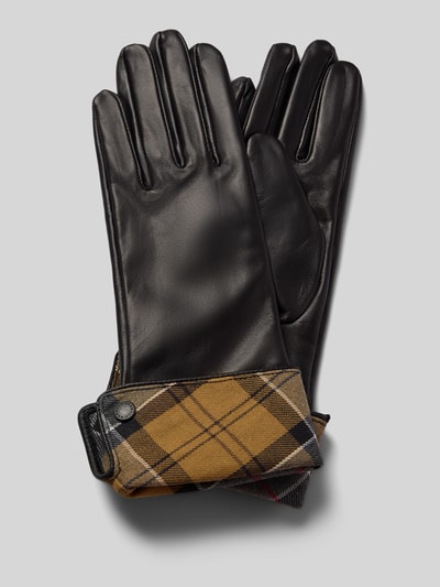 Barbour Rękawiczki z naturalnej skóry ze skóry bydlęcej model 'LADY JANE' Czarny 1