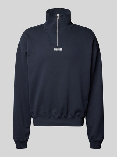 WOODBIRD Sweatshirt met opstaande kraag, model 'LEE' Marineblauw - 2