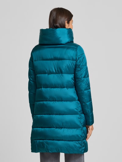 SAVE THE DUCK Gewatteerde lange jas met opstaande kraag, model 'LYSA' Petrol - 5