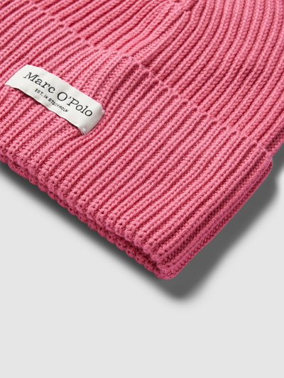 Marc O'Polo Czapka beanie z detalem z logo Mocnoróżowy 2