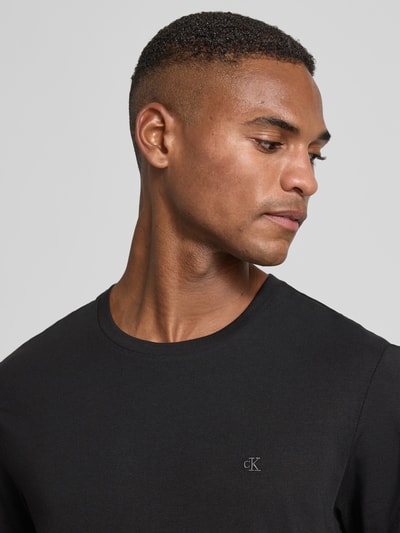 CK Calvin Klein T-Shirt mit Label-Stitching Weiss 3