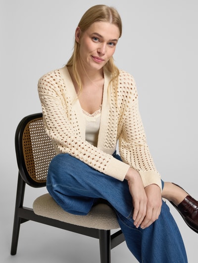 Zero Cardigan mit Lochmuster Ecru 3