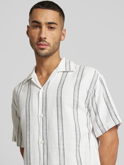 Jack & Jones Freizeithemd mit Streifenmuster Modell 'CABANA' Weiss 3