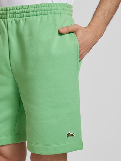 Lacoste Regular fit sweatshorts met logobadge Lichtgroen - 3