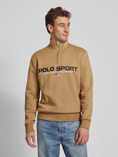 Polo Sport Sweatshirt met schipperskraag Kaki - 4