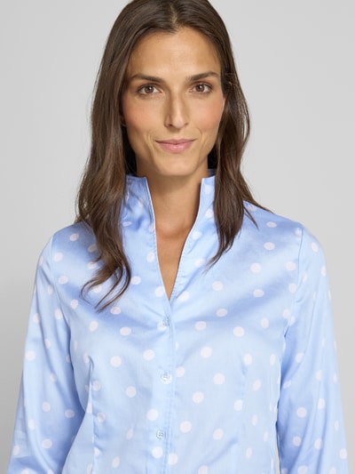 ETERNA Slim fit overhemdblouse met opstaande kraag Lichtblauw - 3