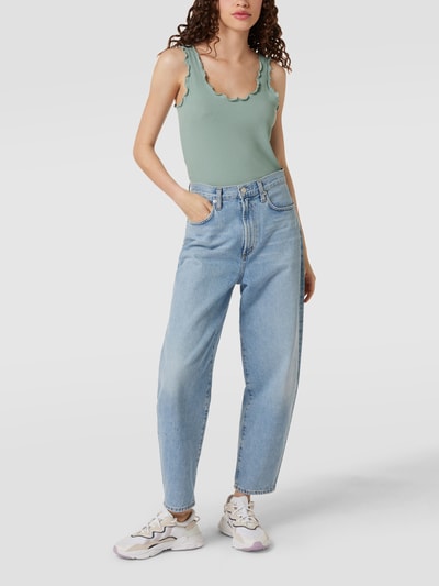 Tom Tailor Denim Top in Ripp-Optik Mint 1