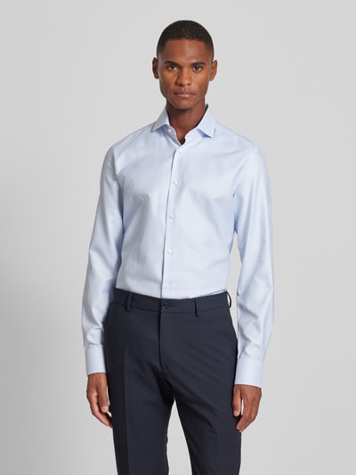 BOSS Slim fit zakelijk overhemd met knoopsluiting, model 'Hank' Bleu - 4