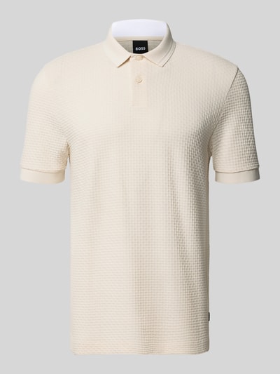 BOSS Regular fit poloshirt van puur katoen model 'Parlay 82' Offwhite - 2